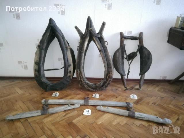 Хомути за теглене от магарета,коне,волове, различни модели и размери., снимка 2 - Антикварни и старинни предмети - 38310110
