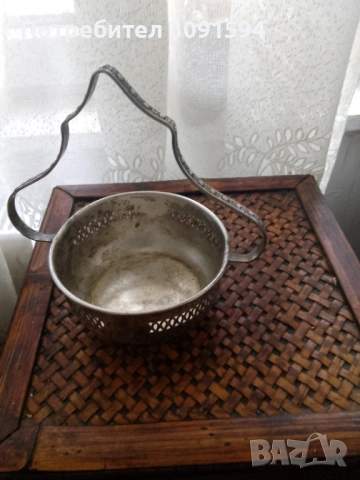Винтидж Арт Деко посребрена кошничка за ядки , снимка 7 - Други ценни предмети - 41398540