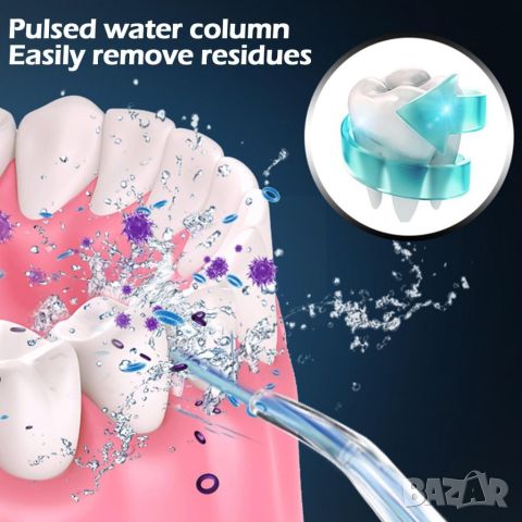 Портативен зъбен душ с 3 режима на действие и мощна водна струя, снимка 8 - Други - 45793769