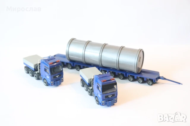 HERPA H0 1/87 РЕМАРКЕ MAN КАМИОН КОМПОЗИЦИЯ ТЕЖКОТОВАРЕН ТРАНСПОРТ МОДЕЛ КОЛИЧКА, снимка 2 - Колекции - 50682263
