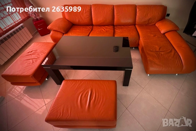 Кожен диван(Естествена кожа), снимка 2 - Дивани и мека мебел - 52517118