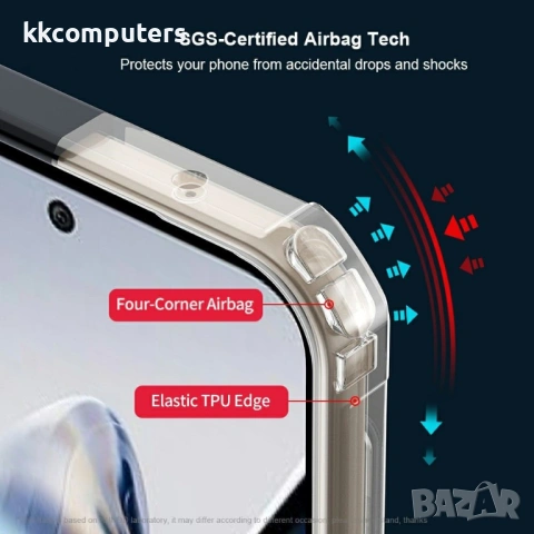 Защитен Калъф XUNDD за ZTE nubia Air - TPU + Акрил, Прозрачен Гръб, Airbag технология, Вкл. Протекто, снимка 4 - Калъфи, кейсове - 53456329