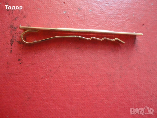 Луксозна позлатена игла щипка за вратовръзка 1, снимка 4 - Други - 53042983