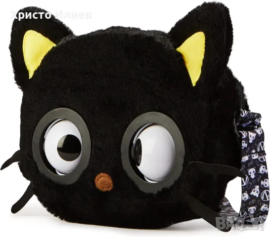 PURSE PETS Интерактивна чанта CHOCOCAT Черно коте 30+ звука мигащи очи реакции и музика Hello Kitty, снимка 2 - Други - 48005542