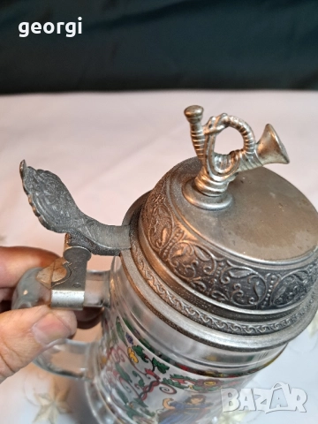 немска ретро музикална халба за бира 28/6, снимка 6 - Чаши - 51989761