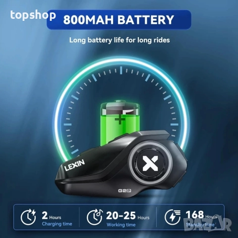 НОВ интерком LEXIN G2P Bluetooth слушалка за мотоциклетна каска, FM радио, 6 корпуса, универсално..., снимка 8 - Аксесоари и консумативи - 51572492
