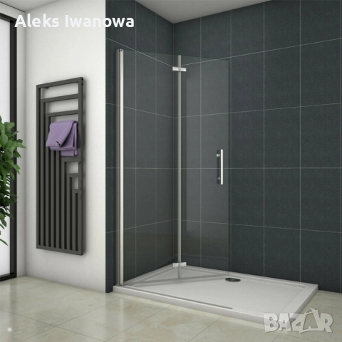 Стъклен параван за душ (1850см) – сгъваем/отваряем, снимка 3 - Паравани - 52868047