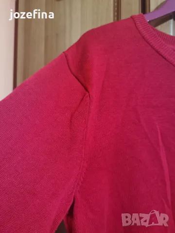 Червен мъжки пуловер, снимка 3 - Пуловери - 49946220