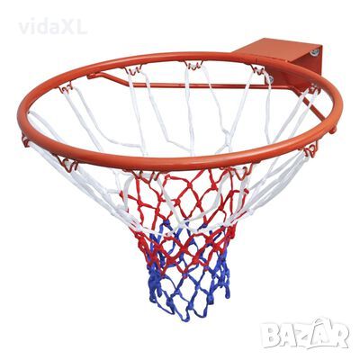 vidaXL Баскетболен кош с мрежа, оранжев, 45 см（SKU:90498, снимка 1 - Други стоки за дома - 46105264