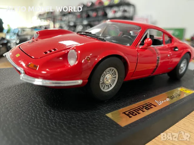 Mетална колекционерска количка ANSON FERRARI DINO 246GT 1:18 NEW, снимка 2 - Колекции - 48383017