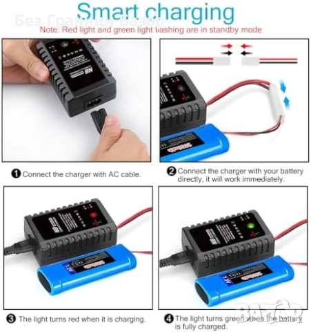 Ново Зарядно за RC батерии NiMH/NiCd 2.4-9.6V Mini/Standard Tamiya, снимка 8 - Друга електроника - 53522822