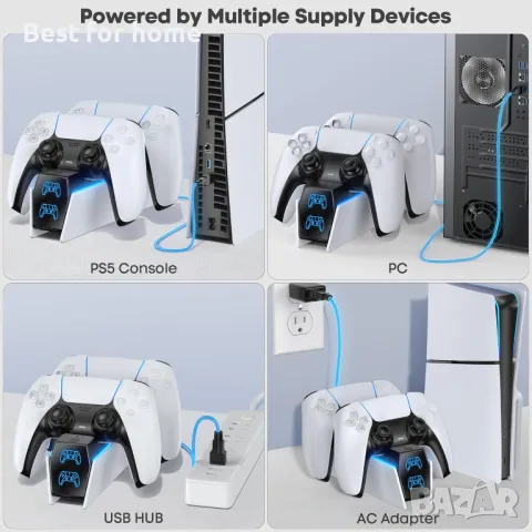  OIVO Зарядно устройство за контролери за PS5- докинг, снимка 4 - Аксесоари - 49879862
