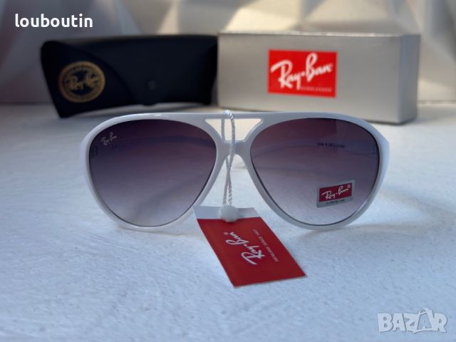 Ray-Ban дамски мъжки унисекс слънчеви очила Рей-Бан авиатор бели , снимка 3 - Слънчеви и диоптрични очила - 45584585