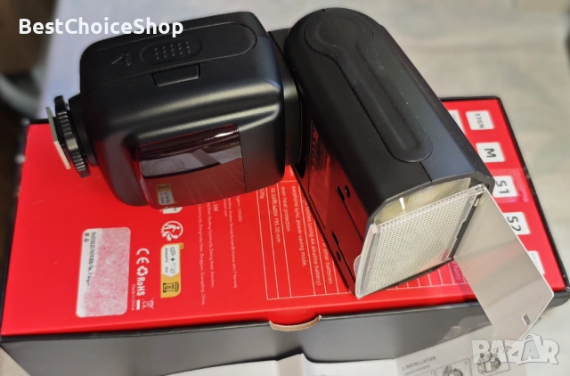 Светкавица PHOTOOLEX Speedlite FK310 за Canon, Nikon, Sony, Panasonic, Olympus, Pentax, Fujifilm , снимка 5 - Светкавици, студийно осветление - 53656818