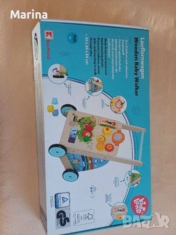 Дървен уокър с активности Kidland, снимка 4 - Проходилки - 52794297