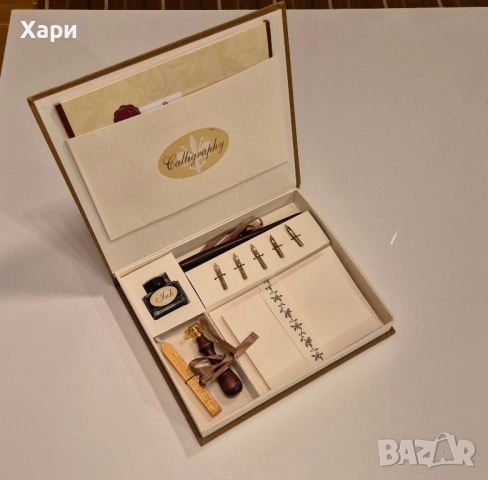 Комплект за калиграфия, Crelando, черен, 30 части, снимка 7 - Ученически пособия, канцеларски материали - 51897942