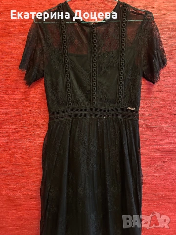 Черна рокля дантела, снимка 2 - Рокли - 53765488