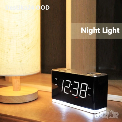 iTOMA CKS507 Радио часовник с Bluetooth и LED дисплей, снимка 6 - Други стоки за дома - 53633944