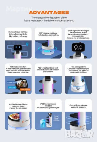 Робот сервитьор LJ-09 - хотел, ресторант, бар, снимка 7 - Обзавеждане за заведение - 49554142