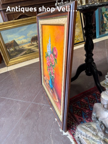 Рисувана картина с рамка №8025 , снимка 2 - Антикварни и старинни предмети - 53974005