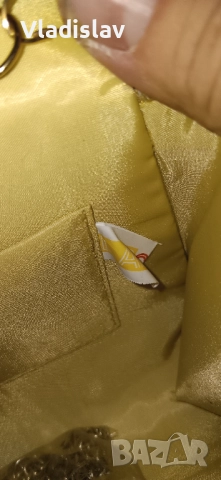 Златен клъч Larcenciel, бляскава златна чанта, снимка 5 - Чанти - 52160154