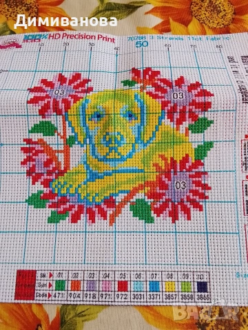 Гоблен за бродиране, Щампа Кафяв Ретривър, снимка 2 - Гоблени - 53440562