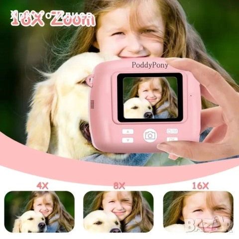 Фотоапарат за моментни снимки Камера мини Принтер с карта памет и хартия Подаръчен комплект, снимка 6 - Фотоапарати - 51341903