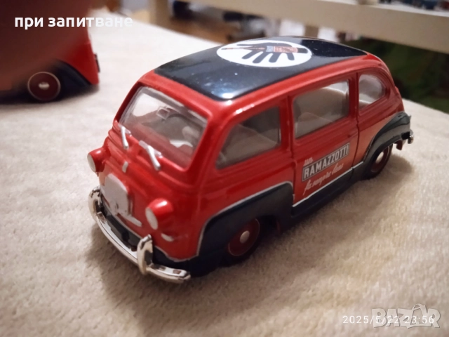 Fiat 1100E Ramazzotti 1950 и Fiat 600 multipla 1960 , Fiat 500, ,Brumm 1/43, снимка 4 - Колекции - 51791524