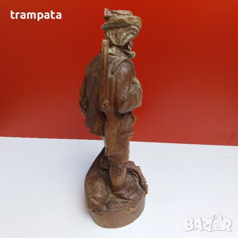 НАЙ ДОБРАТА ОФЕРТА Стара немска дървена фигура Ловец , снимка 4 - Антикварни и старинни предмети - 52989787