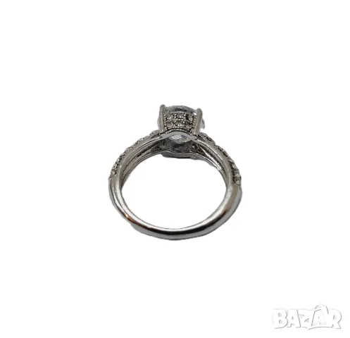 Пръстен с бели топази, снимка 4 - Пръстени - 48792340