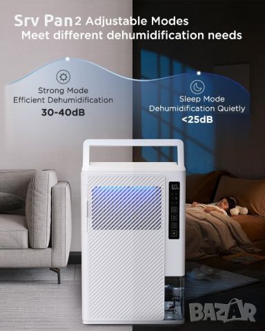 Влагоабсорбатор EasyAcc 3L/Day Dehumidifiers for Home, снимка 6 - Влагоабсорбатори и влагоуловители - 46782955