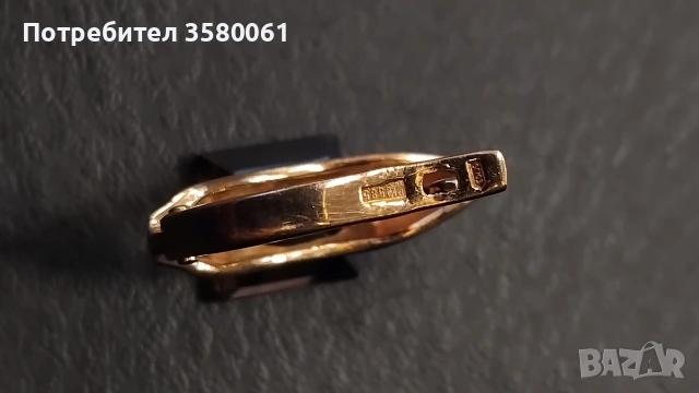 Златни обеци 14К с каменни , снимка 3 - Обеци - 53802224