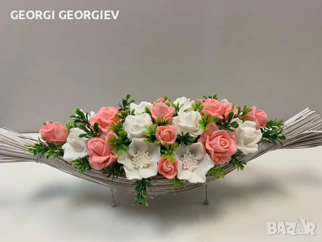 цветя изработени с глицеринов ароматен сапун и Българска роза , снимка 16 - Изкуствени цветя - 53463345