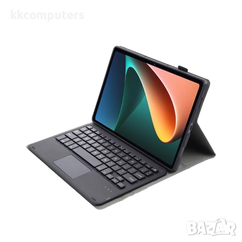 AN05-A Кожен Калъф с Bluetooth Клавиатура и Тъчпад за Xiaomi Pad 5 / 5 Pro - Отделяема, Стойка, Жест, снимка 6 - Калъфи, кейсове - 53071998