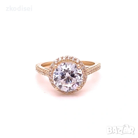 Златен дамски пръстен 3,22гр. размер:50 14кр. проба:585 модел:37703-6