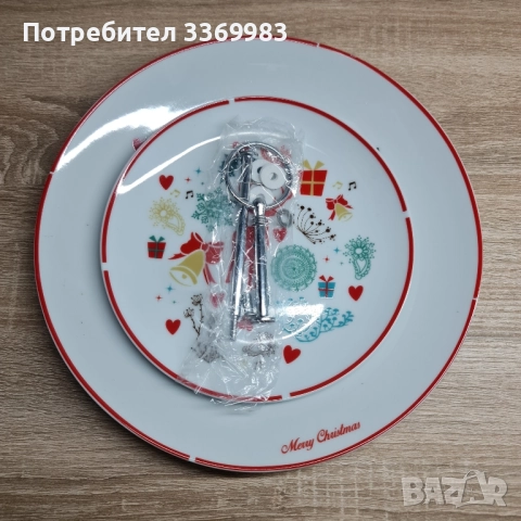 Коледен поднос за сладки и хапки на 2 нива, снимка 2 - Чинии - 52185646