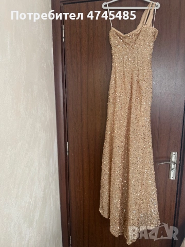 Дълга рокля с пайети , снимка 3 - Рокли - 53585074