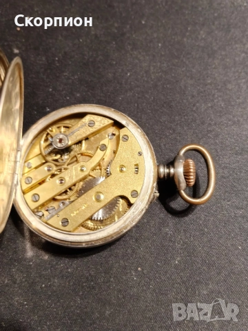 Швейцарски СРЕБЪРЕН джобен часовник - WALDO - 1901г.  - 10 РУБИНА - ПРОМОЦИЯ, снимка 8 - Джобни - 46785195