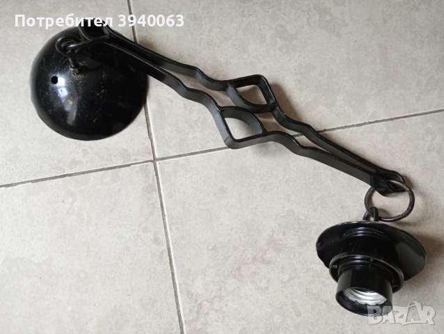 Стар полилей от ковано желязо еденичен колекция, снимка 12 - Лампи за таван - 43952225