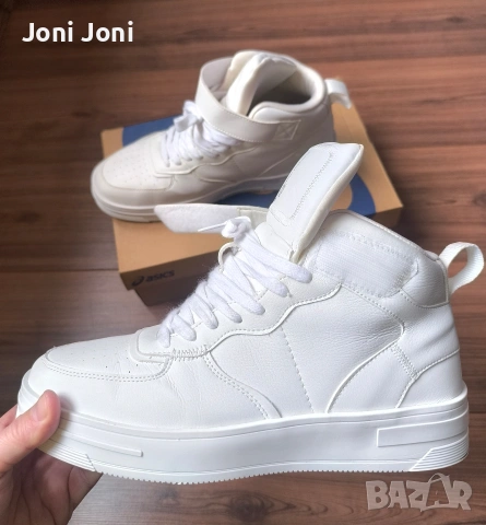 Бели високи маратонки Bershka №42 – много запазени, снимка 3 - Маратонки - 53616260