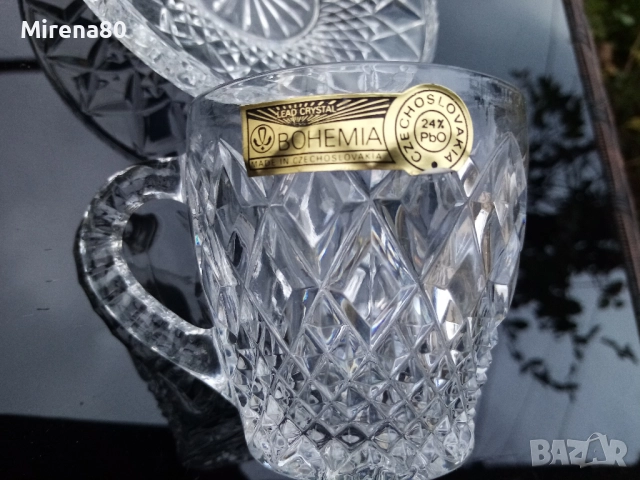 * Bohemia * - 2 бр. кристални чаши - нови ! , снимка 5 - Антикварни и старинни предмети - 52655372