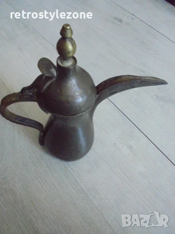 № 8205 Стар месингов съд – ориенталска кана “Далла” , снимка 2 - Антикварни и старинни предмети - 51345952