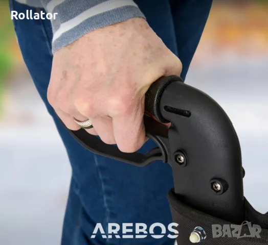 Лек алуминиев ролатор/ проходилка със седалка и пазарска чанта 7,6кг, снимка 8 - Ролатори - 47821217