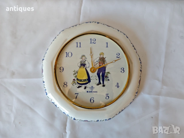 Порцеланов немски стенен часовник - Junghans - 1980г., снимка 8 - Антикварни и старинни предмети - 54105955