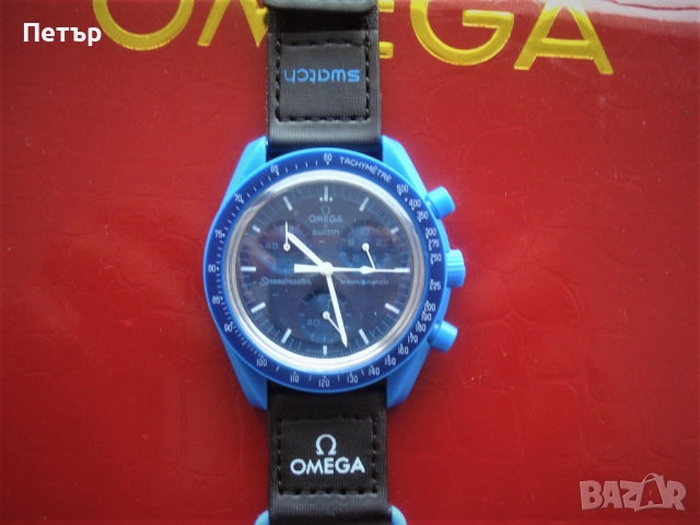 Omega Swatch Mission to Neptune Speedmaster часовник Хронограф, снимка 3 - Мъжки - 52623661