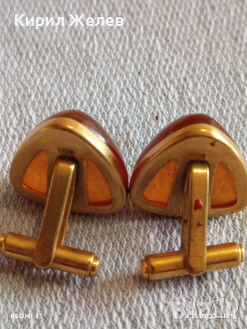 СТАРИ РУСКИ ПОЗЛАТЕНИ РЪКАВЕЛИ с ПЕЧАТИ БАЛТИЙСКИ КЕХЛИБАР за КОЛЕКЦИОНЕРИ 31945, снимка 8 - Други ценни предмети - 52533751