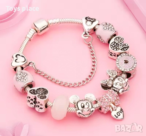 Disney Гривна тип Пандора с Талисмани Лило и Стич Lilo and Stitch Minnie mouse Мини Маус , снимка 14 - Гривни - 51725791