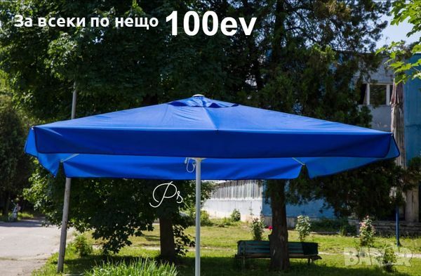 Огромен Ветроустойчив градински чадър 5.60м., снимка 4 - Градински мебели, декорация  - 45668503