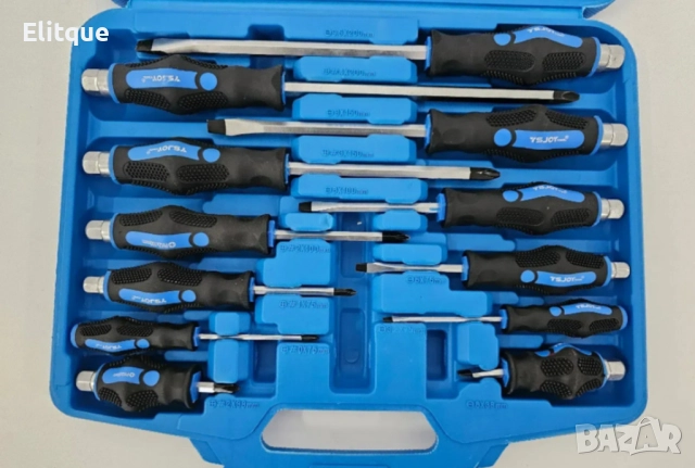 Комплект ударни отвертки 12 броя