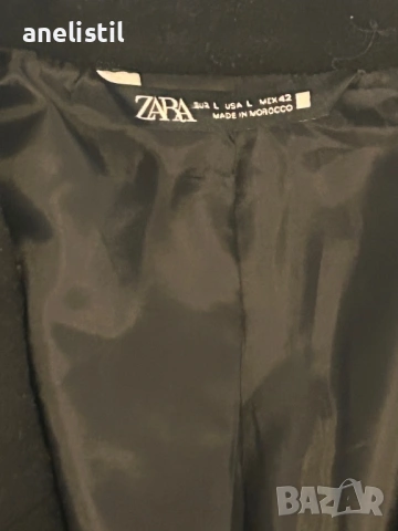 🔥 ZARA ЕЛЕГАНТНО МЪЖКО ПАЛТО – КЛАСИКА В ЧЕРНО 🔥, снимка 3 - Якета - 53468434